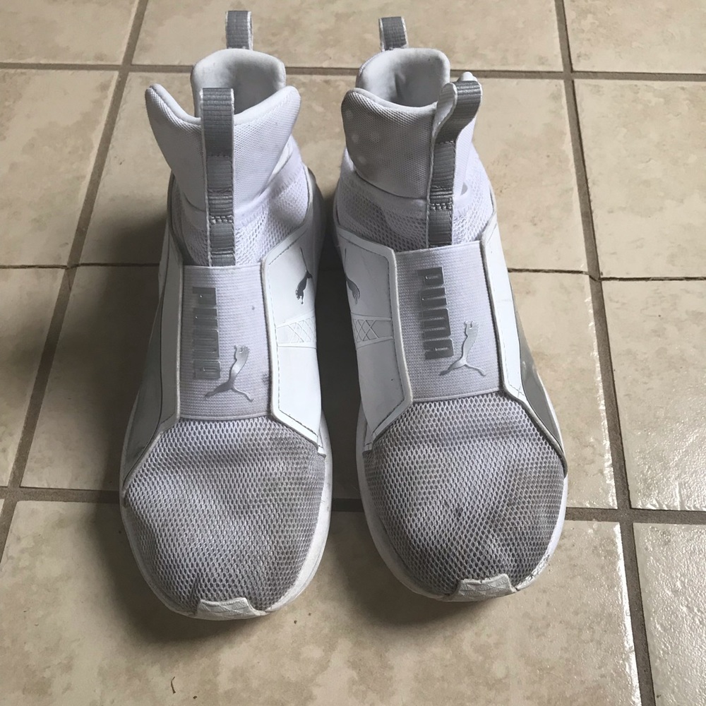 white puma fierce core training shoes